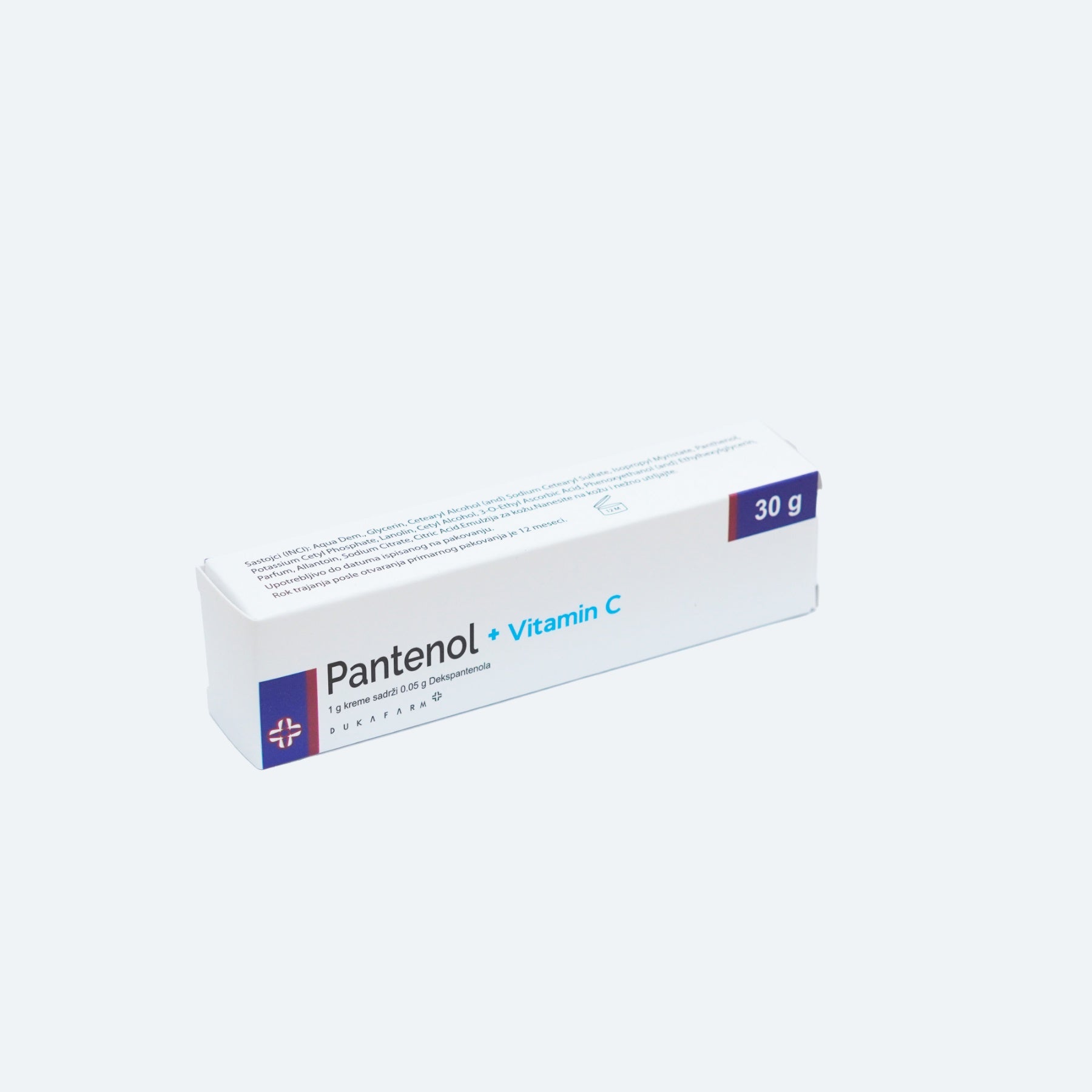 Ducafarm Panthenol with Vitamin C, 30 grams.
