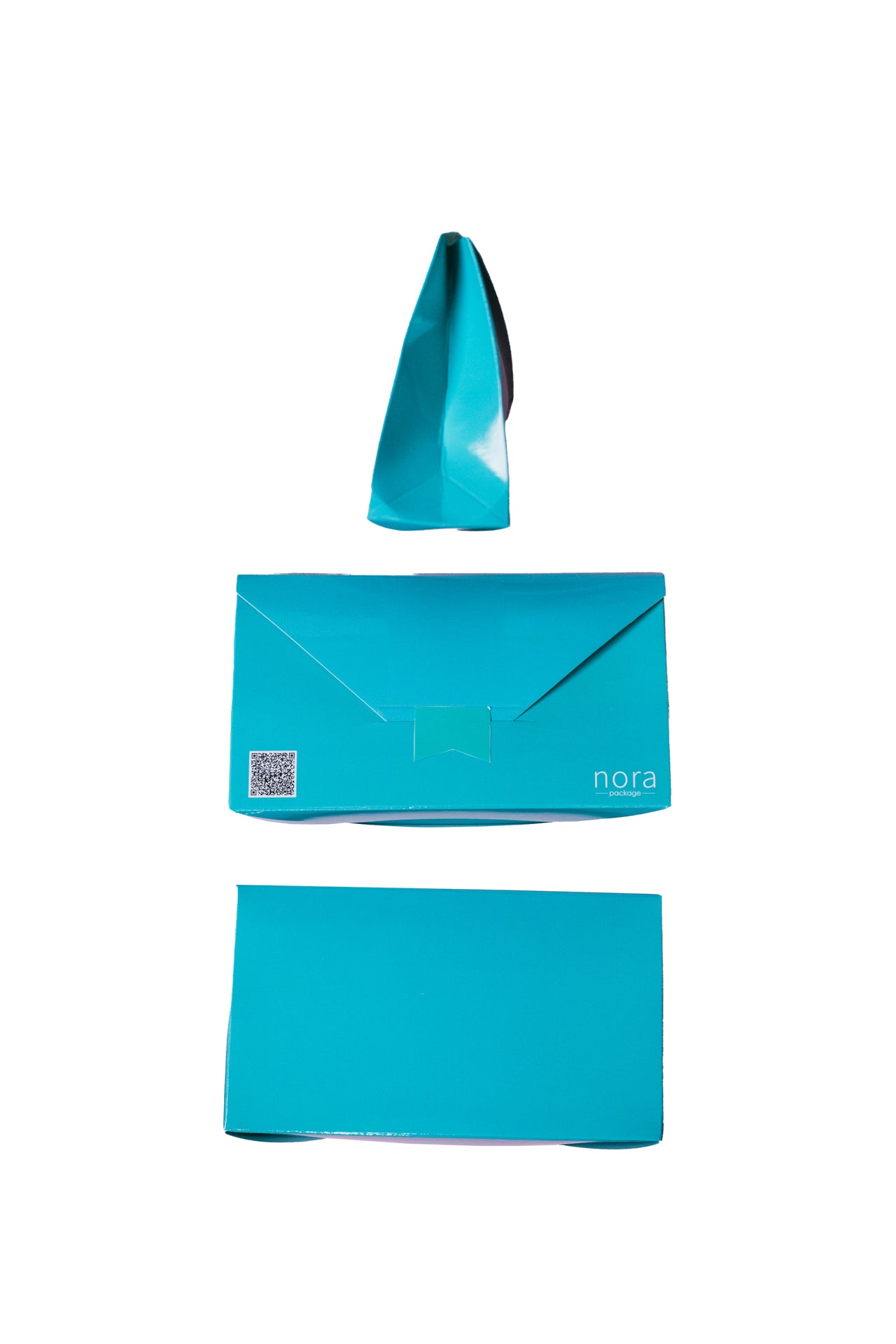 Nora package set of three envelope stone menthol blue