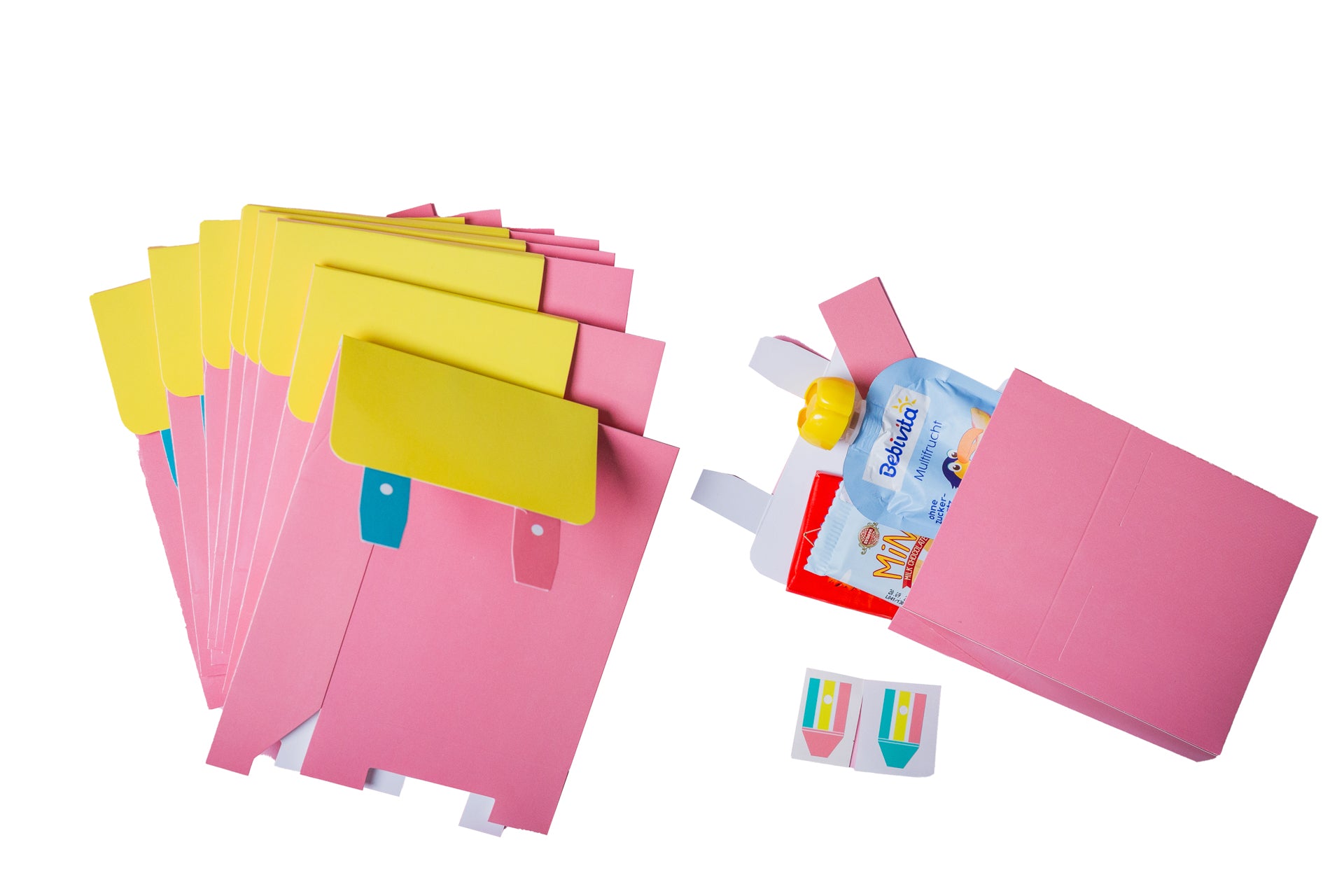 Nora package set of ten boxes ranch pink-yellow