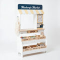 Modern Market" with wooden accessories