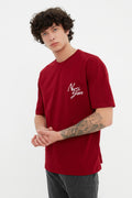 Trendy male T-shirt Bordeaux