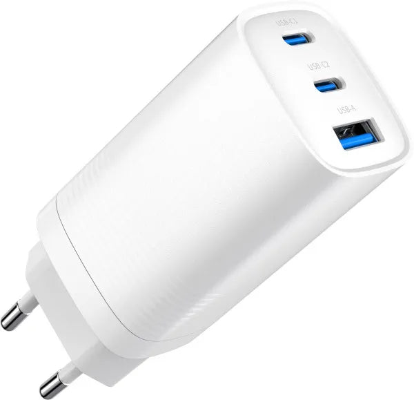 GEMBIRD Cell phone charger 65W Trio Type C x2 + Type A
