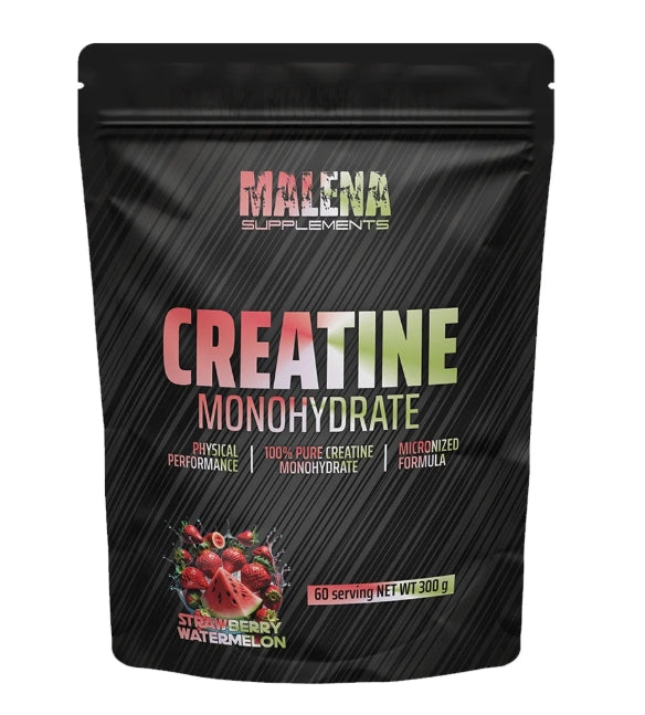 Malena supplements 100% pure creatine monohydrate and strawberry 300gr