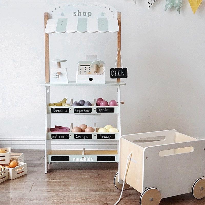 KINDERLINO Market Set by Wheel (Wood)