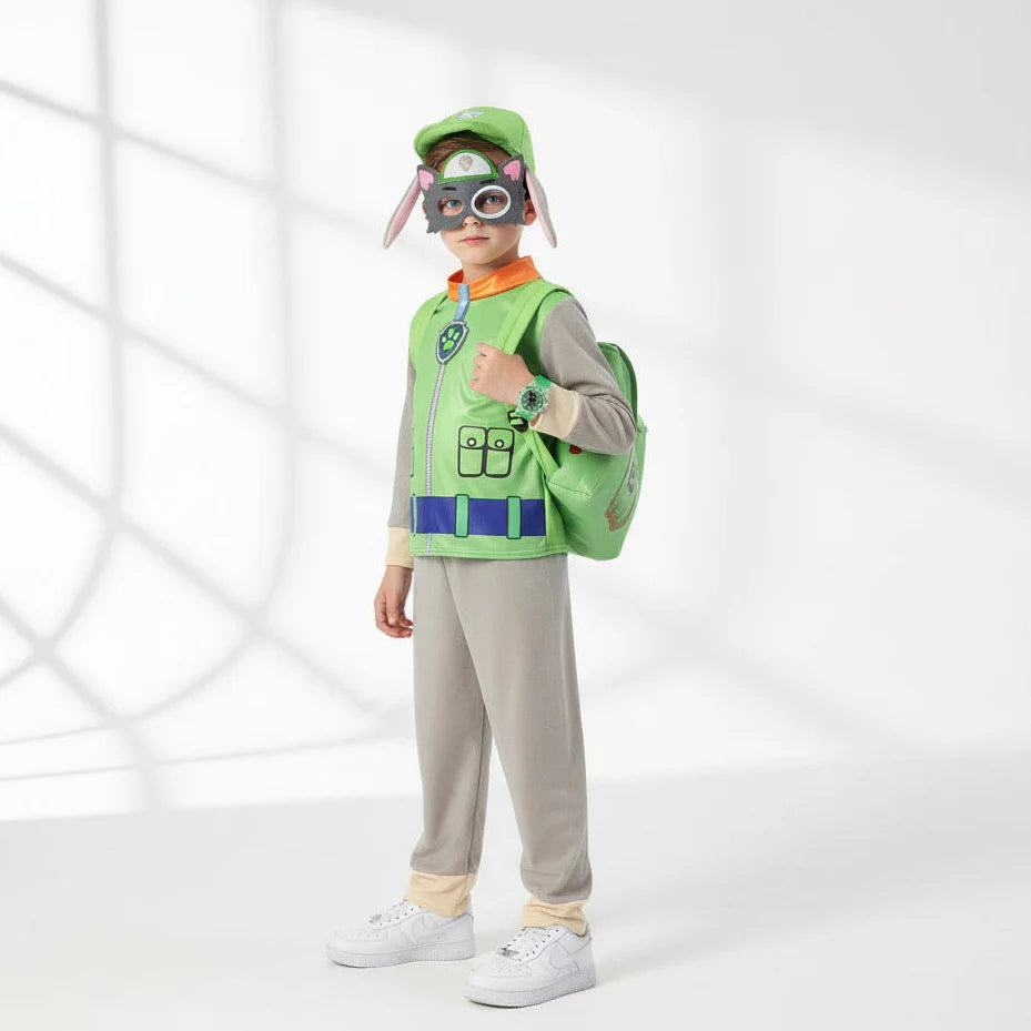 Children's costume Rocky - Paw Patrol set with mask, bag and watch