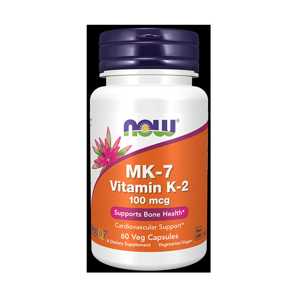 Now FOODS Mk-7 vitamin K-2 capsules 100mcg, 60 pieces