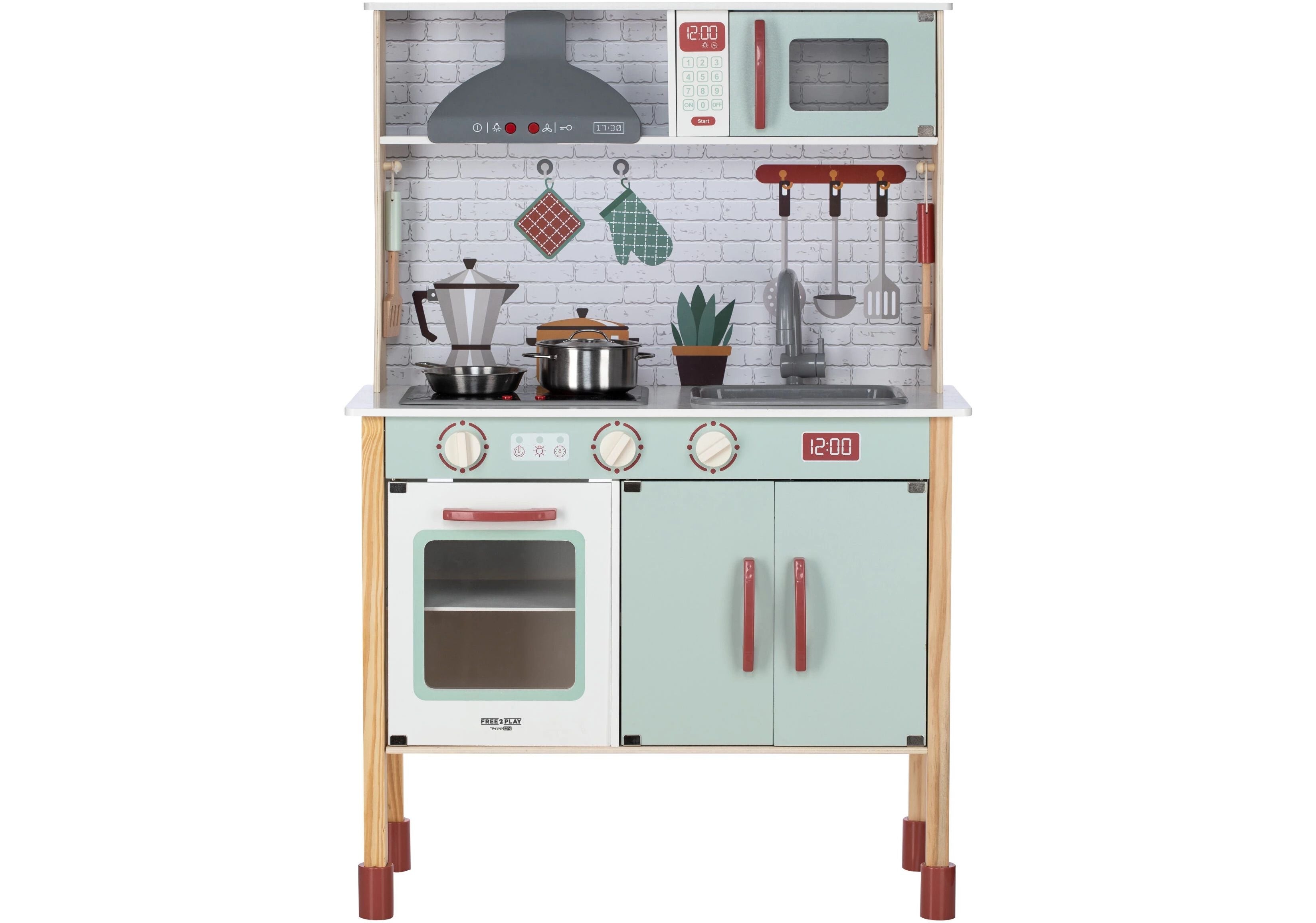 Free2PLAY Wooden Kitchen Mini Chef with accessories