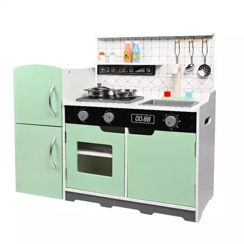 KINDERLINO Wooden kitchen set with fridge