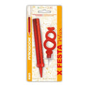 Pyrogiochi Sprinkler + Candle, for the cake, number 8, 14.5cm, X Festa, 41298, red