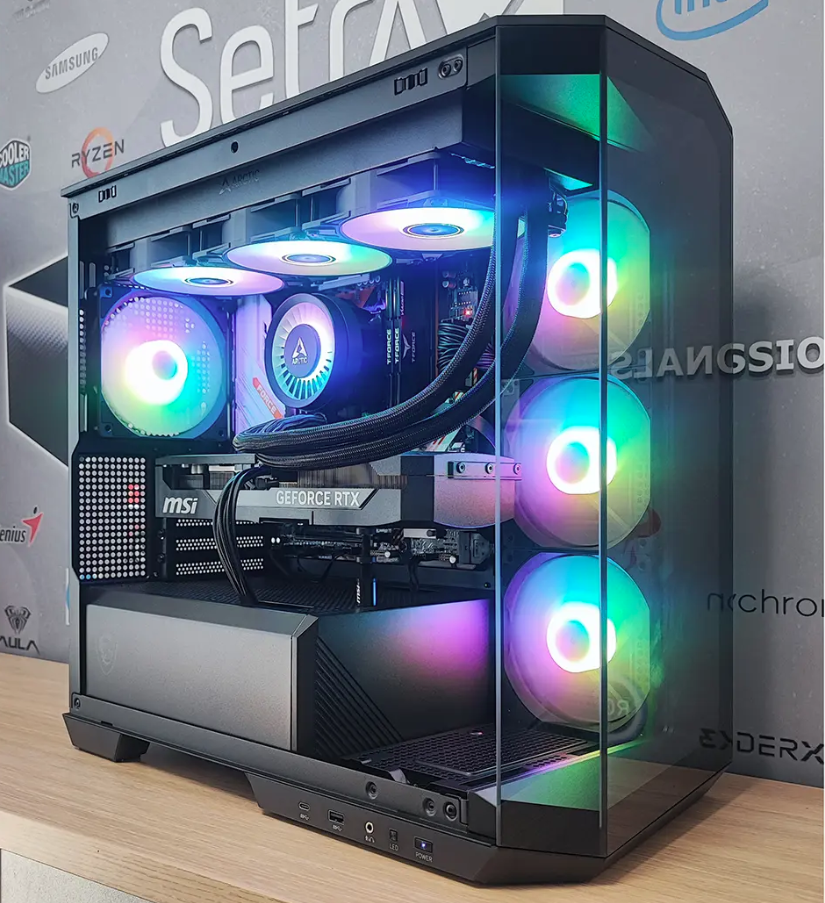 PowerCube Gaming PC G4270 Soul Reaper Gen9 Ryzen 7 9800X3D 32GB 2TB RTX5070Ti 16GB Wi-Fi 6, black
