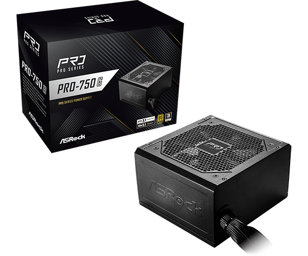 Asrock Powering Pro PSU, 750W, 80 Plus Bronze